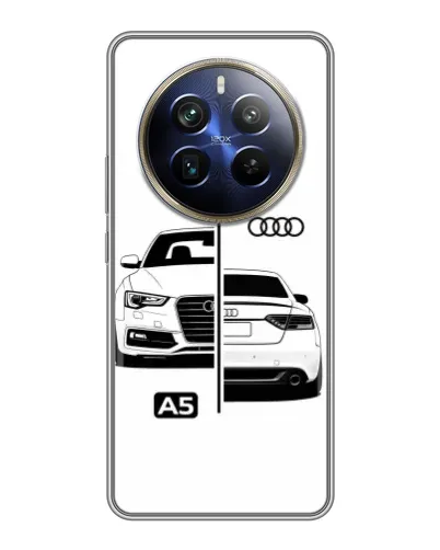 Чехол для Realme 12 Plus с картинкой «Audi — контрастный дизайн»