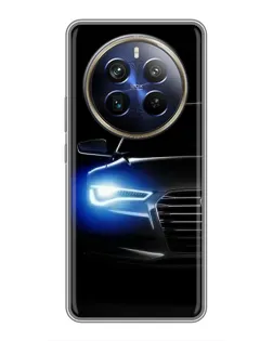 Чехол для Realme 12 Plus с картинкой «Неоновый взгляд Audi»