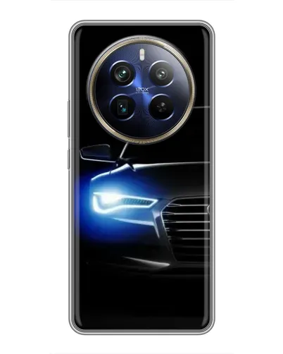 Чехол для Realme 12 Plus с картинкой «Неоновый взгляд Audi»