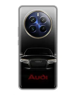Чехол для Realme 12 Plus с картинкой «Audi — градиентный контур»