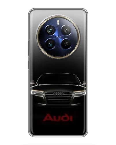 Чехол для Realme 12 Plus с картинкой «Audi — градиентный контур»