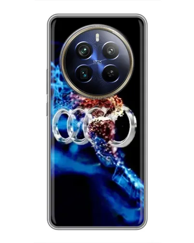 Чехол для Realme 12 Plus с картинкой «Энергия лого Audi»