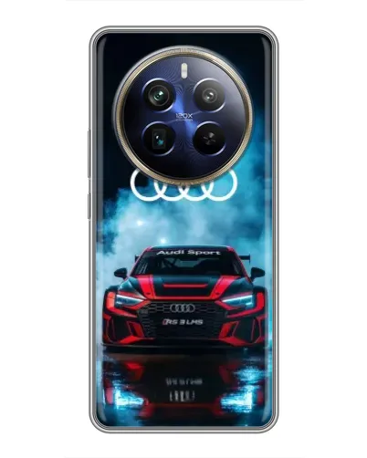 Чехол для Realme 12 Plus с картинкой «Audi Sport — неон»