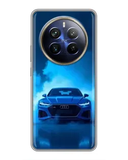 Чехол для Realme 12 Plus с картинкой «Audi — голубая энергия»