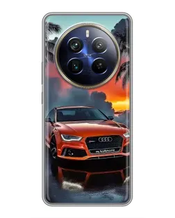 Чехол для Realme 12 Plus с картинкой «Audi — закат»