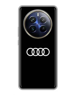 Чехол для Realme 12 Plus с картинкой «Audi White Logo»