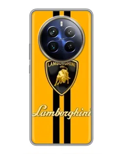 Чехол для Realme 12 Plus с картинкой «Lamborghini Stripe желтый»