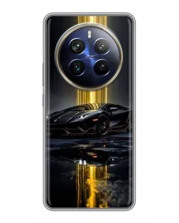 Чехол для Realme 12 Plus с картинкой «Ночной Lamborghini драйв»