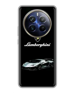 Чехол для Realme 12 Plus с картинкой «Логотип Lamborghini классика»