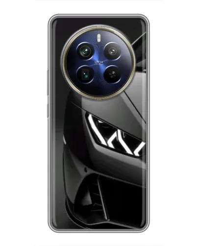 Чехол для Realme 12 Plus с картинкой «Lamborghini фары детализация» Чехол для Realme 12 Plus с картинкой «Lamborghini фары детализация»