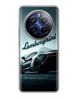 Чехол для Realme 12 Plus с картинкой «Классическая надпись Lamborghini»