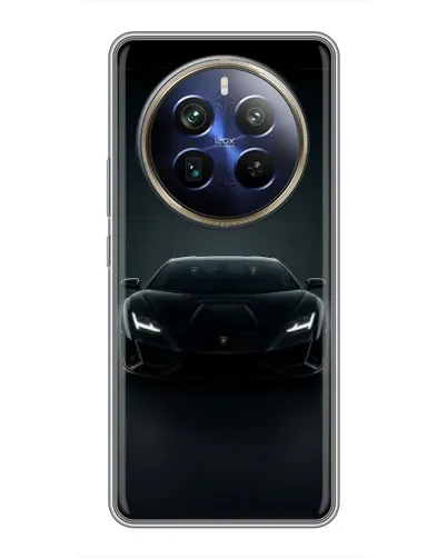 Чехол для Realme 12 Plus с картинкой «Черный Lamborghini Aventador» Чехол для Realme 12 Plus с картинкой «Черный Lamborghini Aventador»