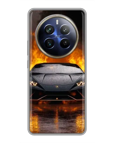Чехол для Realme 12 Plus с картинкой «Lamborghini в огне» Чехол для Realme 12 Plus с картинкой «Lamborghini в огне»