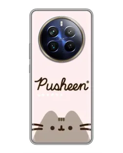 Чохол для Realme 12 Plus з картинкою «Pusheen логотип»