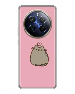 Чохол для Realme 12 Plus з картинкою «Pusheen серце»