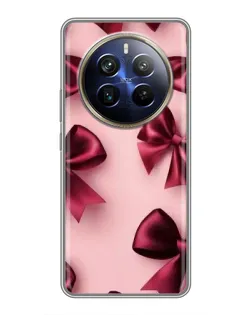 Чехол для Realme 12 Plus с картинкой «Бордовый атлас»