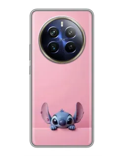 Чехол для Realme 12 Plus с картинкой «Stitch выглядывает»