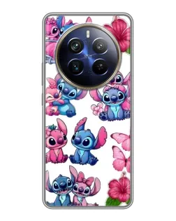Чехол для Realme 12 Plus с картинкой «Стикеры Stitch и Angel»