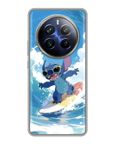 Чехол для Realme 12 Plus с картинкой «Стич на волне»