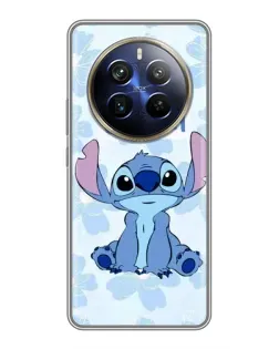Чехол для Realme 12 Plus с картинкой «Stitch среди цветов»