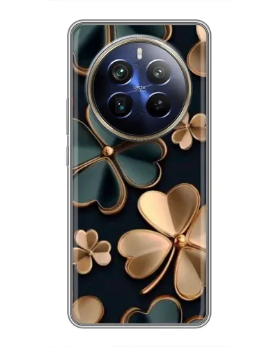 Чехол для Realme 12 Plus с картинкой «Клевер в золоте» Чехол для Realme 12 Plus с картинкой «Клевер в золоте»