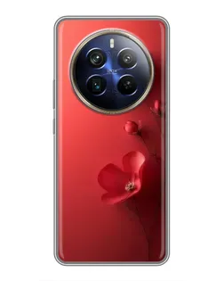 Чехол для Realme 12 Plus с картинкой «Маковые соцветия»