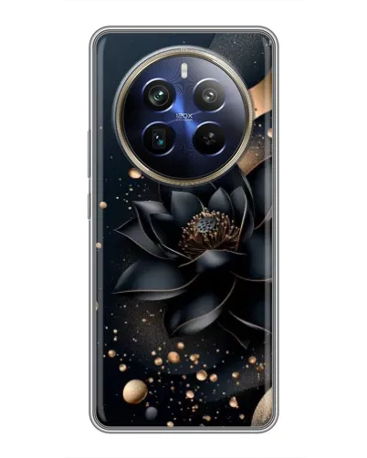 Чехол для Realme 12 Plus с картинкой «Черный лотос» Чехол для Realme 12 Plus с картинкой «Черный лотос»