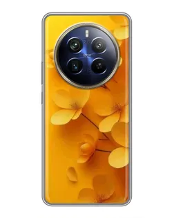 Чехол для Realme 12 Plus с картинкой «Золотые лепестки»