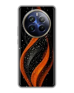 Чехол для Realme 12 Plus с картинкой «Огненная звездная волна»