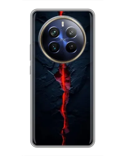Чехол для Realme 12 Plus с картинкой «Kрасная лавовая трещина» Чехол для Realme 12 Plus с картинкой «Kрасная лавовая трещина»