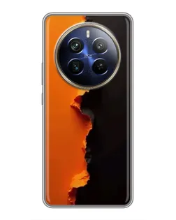 Чехол для Realme 12 Plus с картинкой «Оранжевый разлом»