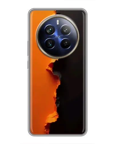Чехол для Realme 12 Plus с картинкой «Оранжевый разлом» Чехол для Realme 12 Plus с картинкой «Оранжевый разлом»