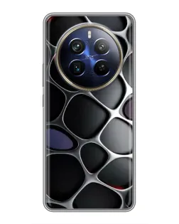 Чехол для Realme 12 Plus с картинкой «Объемная темная решетка»