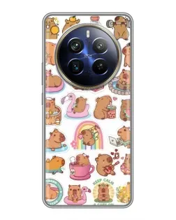 Чехол для Realme 12 Plus с картинкой «Капибары набор» Чехол для Realme 12 Plus с картинкой «Капибары набор»