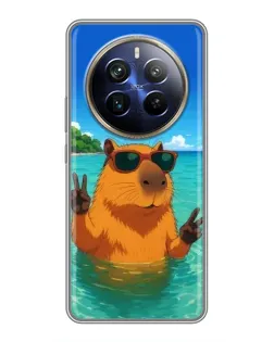 Чехол для Realme 12 Plus с картинкой «Морская капибара» Чехол для Realme 12 Plus с картинкой «Морская капибара»