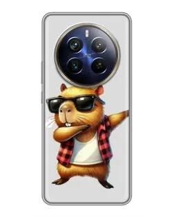 Чехол для Realme 12 Plus с картинкой «Капибара рэпер даб» Чехол для Realme 12 Plus с картинкой «Капибара рэпер даб»