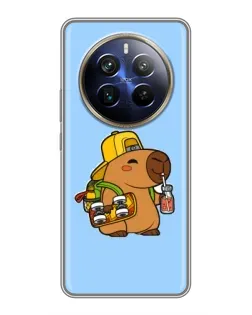 Чехол для Realme 12 Plus с картинкой «Капибара на скейте» Чехол для Realme 12 Plus с картинкой «Капибара на скейте»