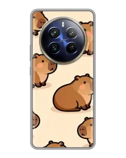 Чехол для Realme 12 Plus с картинкой «Паттерн милых капибар» Чехол для Realme 12 Plus с картинкой «Паттерн милых капибар»