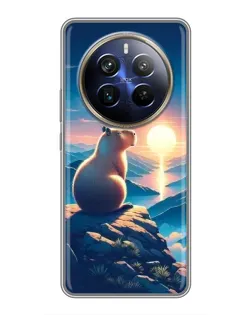 Чехол для Realme 12 Plus с картинкой «Закат солнца с капибарой» Чехол для Realme 12 Plus с картинкой «Закат солнца с капибарой»