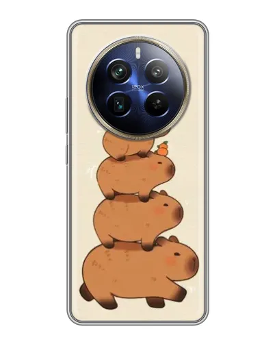 Чехол для Realme 12 Plus с картинкой «Башня из капибар»