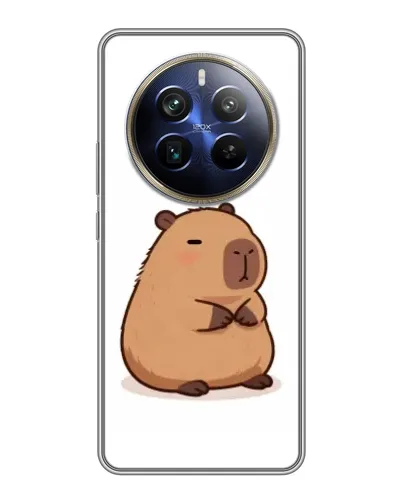 Чехол для Realme 12 Plus с картинкой «Толстенькая капибара»