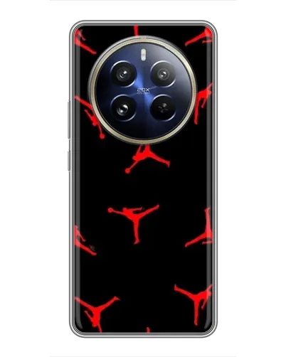 Чехол для Realme 12 Pro Plus с картинкой «Jordan Red Pattern» Чехол для Realme 12 Pro Plus с картинкой «Jordan Red Pattern»