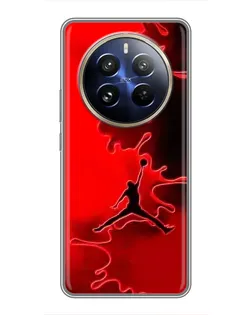 Чехол для Realme 12 Pro Plus с картинкой «Jordan Red Smoke»