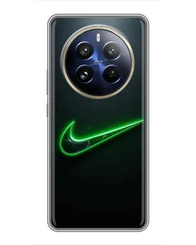 Чехол для Realme 12 Pro Plus с картинкой «Неоновый контур Nike» Чехол для Realme 12 Pro Plus с картинкой «Неоновый контур Nike»