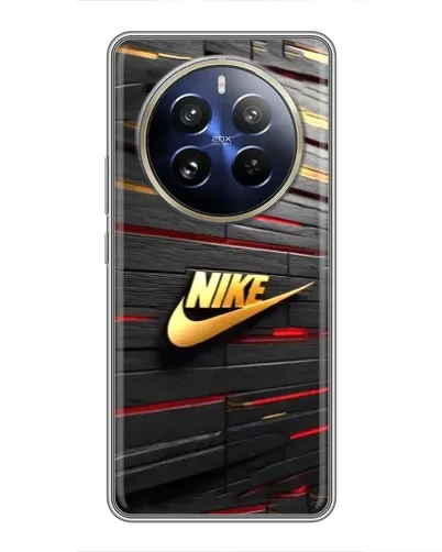 Чехол для Realme 12 Pro Plus с картинкой «Золотой Nike на металле» Чехол для Realme 12 Pro Plus с картинкой «Золотой Nike на металле»