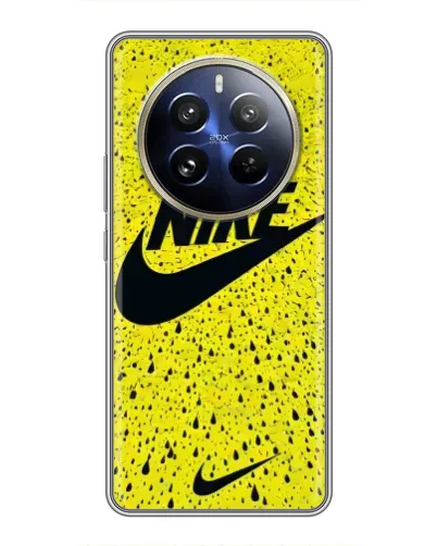 Чехол для Realme 12 Pro Plus с картинкой «Желтый текстурный Nike» Чехол для Realme 12 Pro Plus с картинкой «Желтый текстурный Nike»