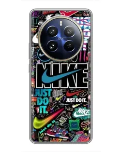 Чохол для Realme 12 Pro Plus з картинкою «Яскравий колаж Nike»