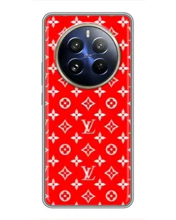 Чехол для Realme 12 Pro Plus с картинкой «Яркий паттерн LV»