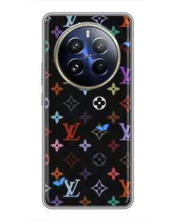 Чехол для Realme 12 Pro Plus с картинкой «Цветная монограмма LV»