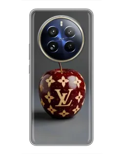 Чехол для Realme 12 Pro Plus с картинкой «Красное яблоко LV»